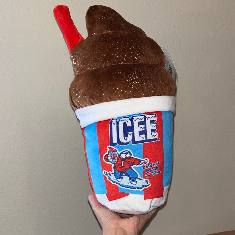 Ice Plush Stuffed Toy - Brown, Red & Blue